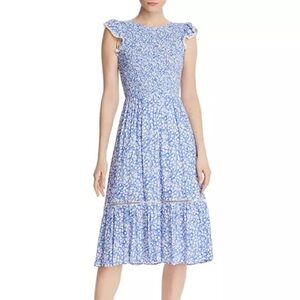 Lost + Wander Smocked Midi Dress